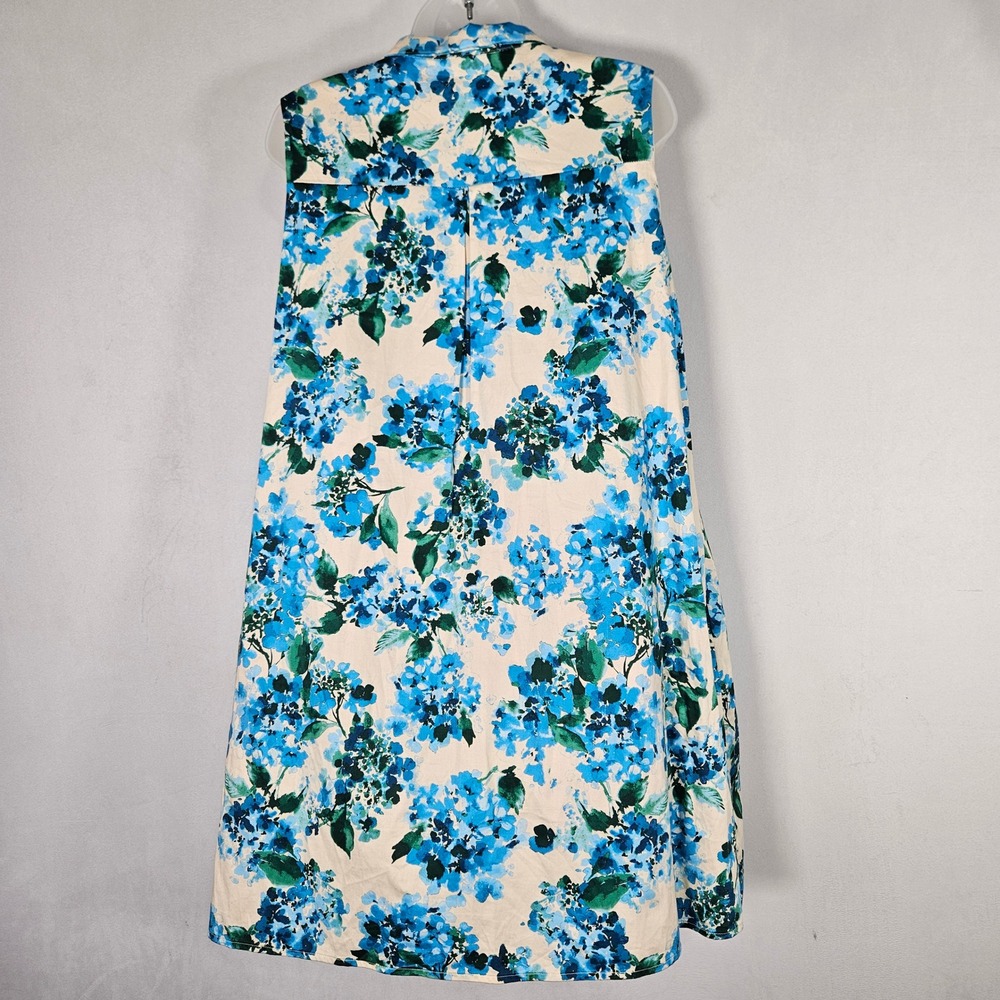 Tuckernuck Shift Dress XL Water's Edge Hydrangea Charlie Sleeveless Coastal Boho - Picture 2 of 16